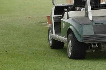 Image showing Golf cart in golf course