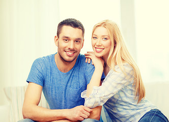 Image showing smiling happy couple at home