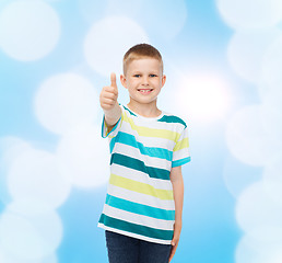 Image showing little boy in casual clothes with arms crossed