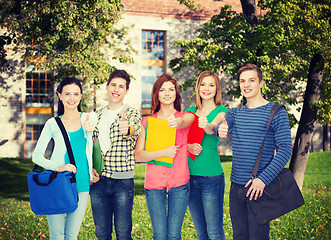 Image showing group of smiling students standing