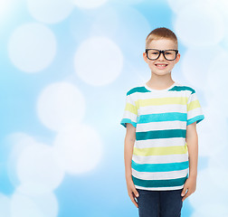 Image showing smiling little boy in eyeglasses