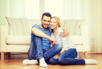 Image showing smiling happy couple at home