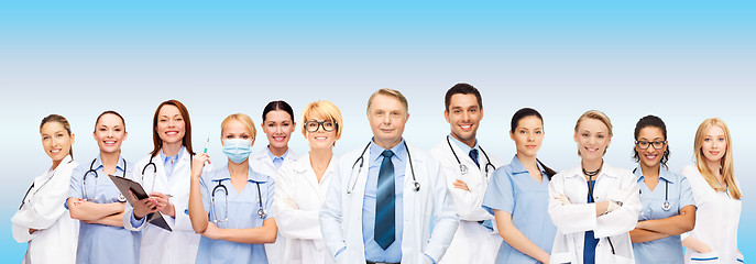 Image showing team or group of doctors and nurses