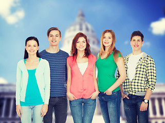 Image showing group of smiling students standing