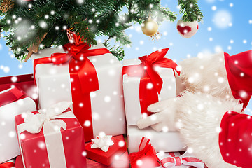 Image showing close up of santa claus with presents