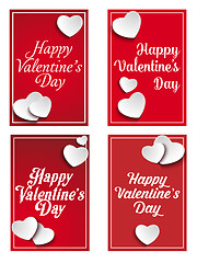 Image showing Valentines Day Set of Four Web Banners