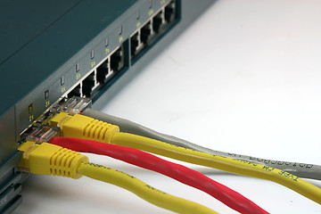 Image showing router and cables