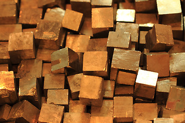 Image showing golden cubes background