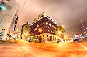 Image showing tulsa city skyline around downtown streets