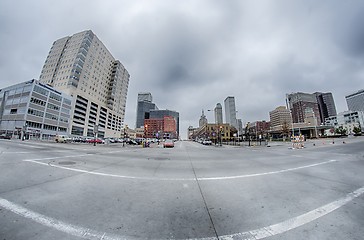 Image showing tulsa city skyline around downtown streets