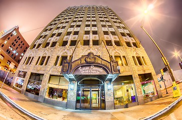 Image showing tulsa city skyline around downtown streets