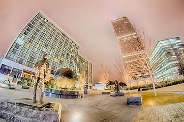 Image showing tulsa city skyline around downtown streets