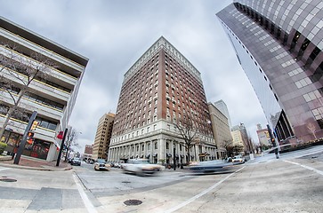 Image showing tulsa city skyline around downtown streets