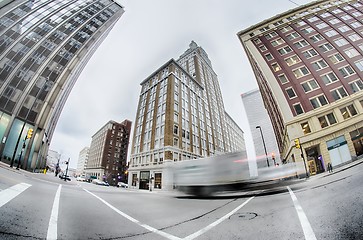 Image showing tulsa city skyline around downtown streets