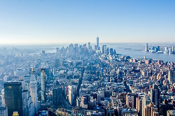 Image showing new york city manhattan skyline aerial