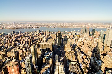 Image showing new york city manhattan skyline aerial