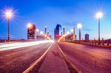 Image showing springfield massachusetts city skyline early morning