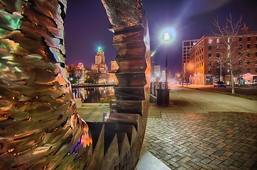 Image showing providence Rhode Island from the far side of the waterfront