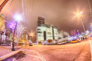 Image showing tulsa city skyline around downtown streets