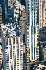 Image showing New York City Manhattan midtown aerial panorama view with skyscr