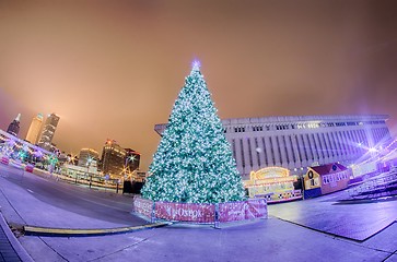 Image showing tulsa city skyline around downtown streets