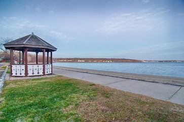 Image showing Greenwich Bay Harbor Seaport in east greenwich  Rhode Island