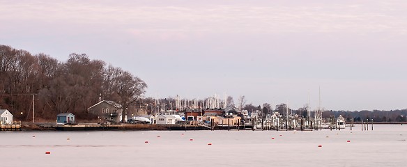 Image showing Greenwich Bay Harbor Seaport in east greenwich  Rhode Island