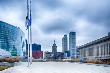 Image showing tulsa city skyline around downtown streets