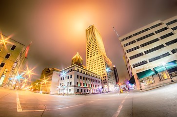 Image showing tulsa city skyline around downtown streets