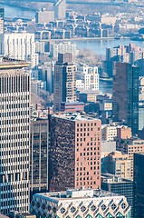 Image showing New York City Manhattan midtown aerial panorama view with skyscr