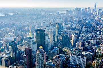 Image showing new york city manhattan skyline aerial