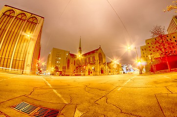 Image showing tulsa city skyline around downtown streets