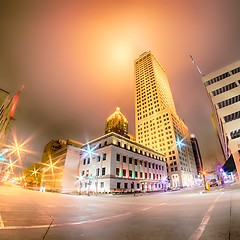 Image showing tulsa city skyline around downtown streets