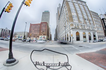 Image showing tulsa city skyline around downtown streets