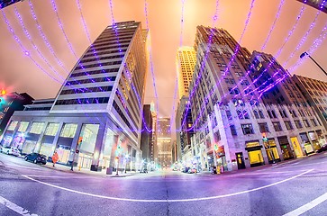 Image showing tulsa city skyline around downtown streets