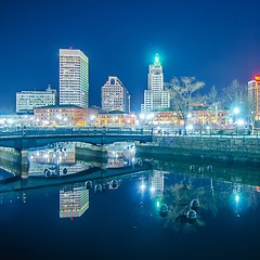 Image showing providence Rhode Island from the far side of the waterfront