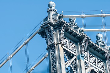 Image showing new york city manhattan bridge and skyline