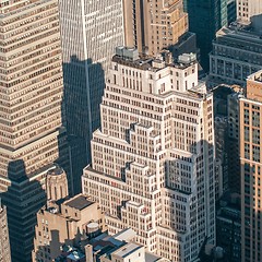 Image showing New York City Manhattan midtown aerial panorama view with skyscr