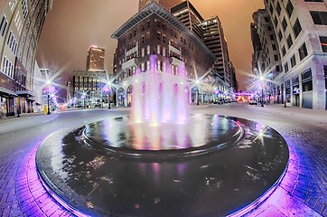 Image showing tulsa city skyline around downtown streets