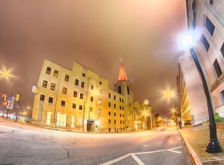 Image showing tulsa city skyline around downtown streets