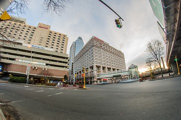 Image showing springfield massachusetts city skyline early morning