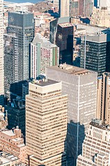 Image showing New York City Manhattan midtown aerial panorama view with skyscr