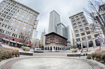 Image showing tulsa city skyline around downtown streets