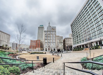 Image showing tulsa city skyline around downtown streets