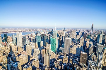 Image showing new york city manhattan skyline aerial