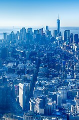 Image showing new york city manhattan skyline aerial