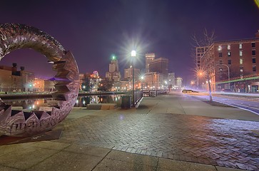 Image showing providence Rhode Island from the far side of the waterfront