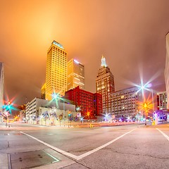 Image showing tulsa city skyline around downtown streets