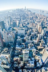 Image showing new york city manhattan skyline aerial