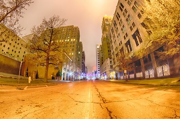 Image showing tulsa city skyline around downtown streets